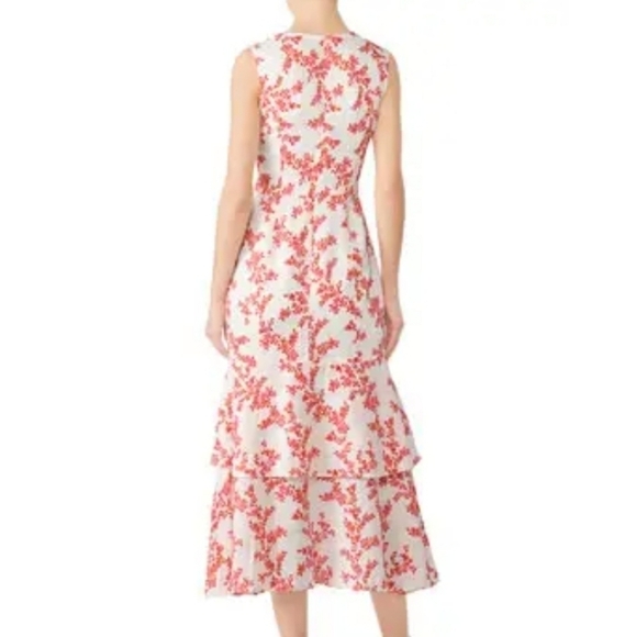Keepsake Linen Fallen Dress in Ivory with Red Floral Size Small - Picture 3 of 4